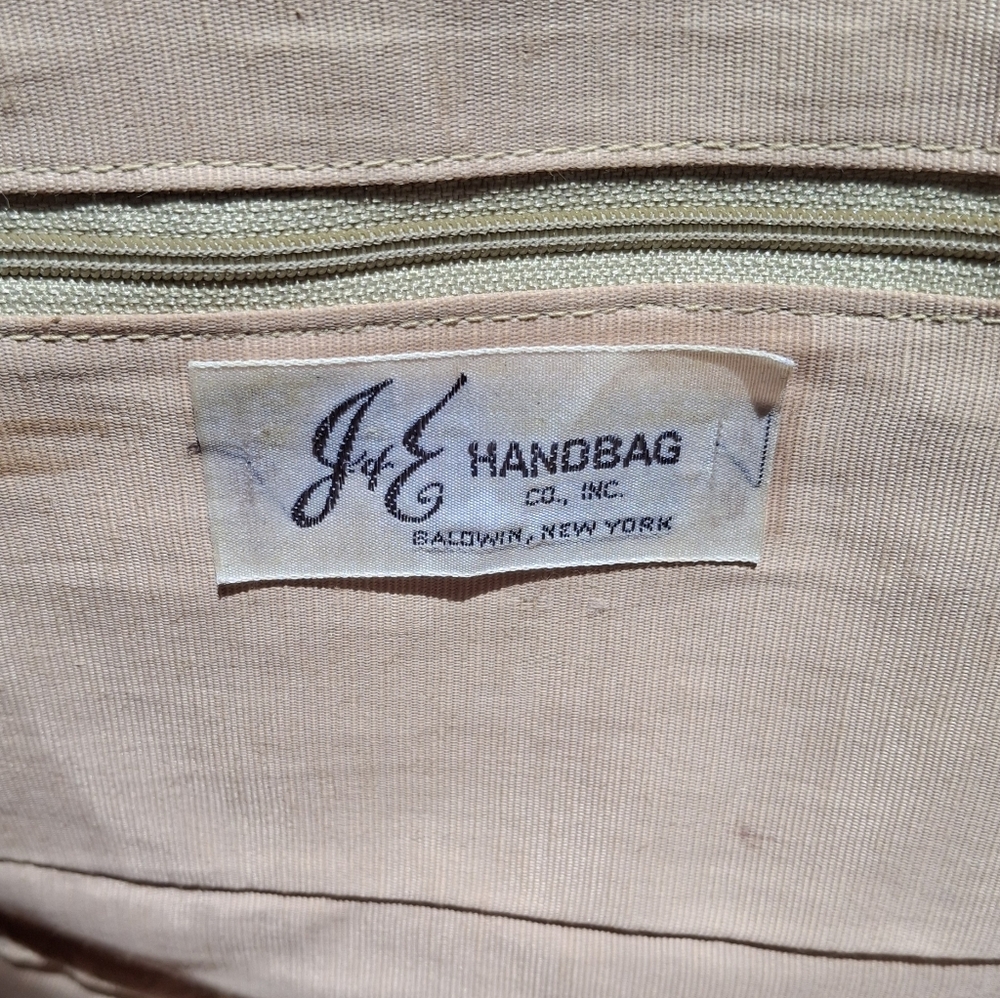 Vintage 1980's J&E Handbag Company NY Brown Leather Large Convertible Clutch - Picture 12 of 14